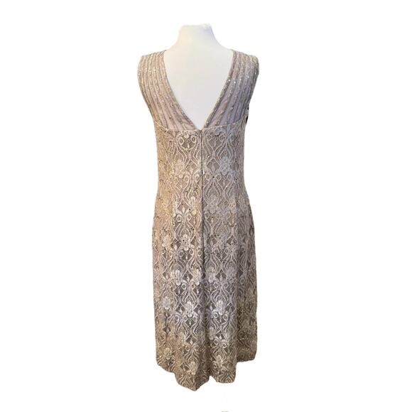 R&M Richards Lace Midi Dress in Beige - Picture 5 of 12